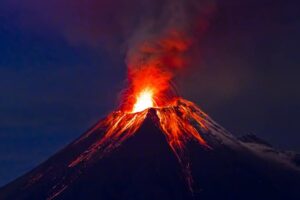 Ce que signifie rêver d’un volcan en éruption